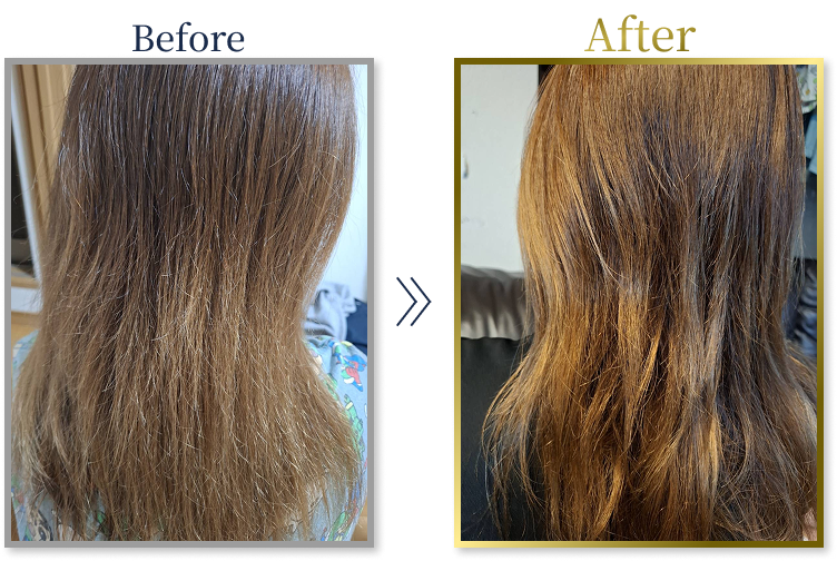 髪のbefore/after