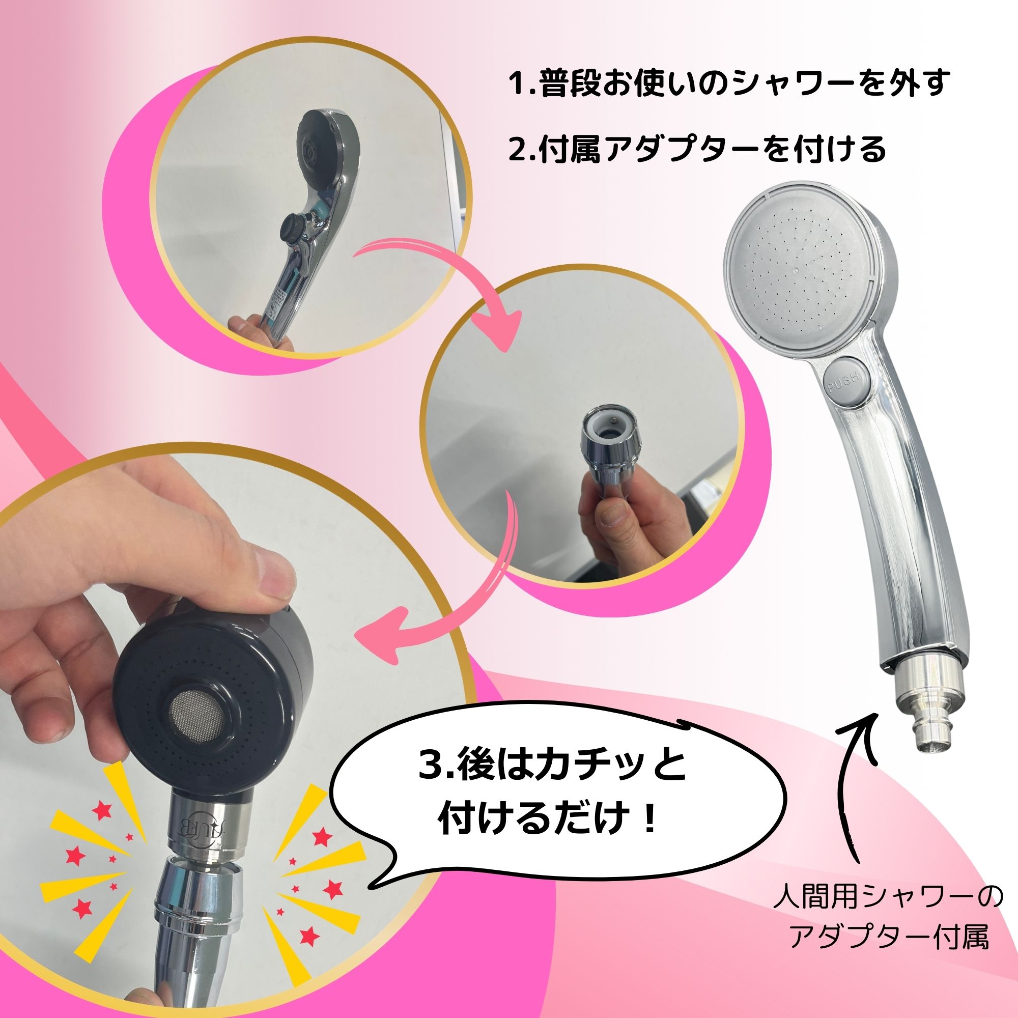 PET LUXE 取り付け3ステップ